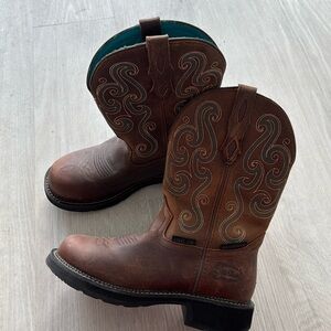 JUSTIN WATERPROOF STEEL TOE COWBOY BOOTS